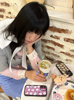 DJ 棉花糖/渐变橙/彩色/黑框亚克力壳