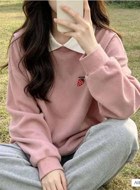 设计感秋季哺乳期上衣服外出辣妈穿搭潮妈可外穿喂奶卫衣长袖秋装