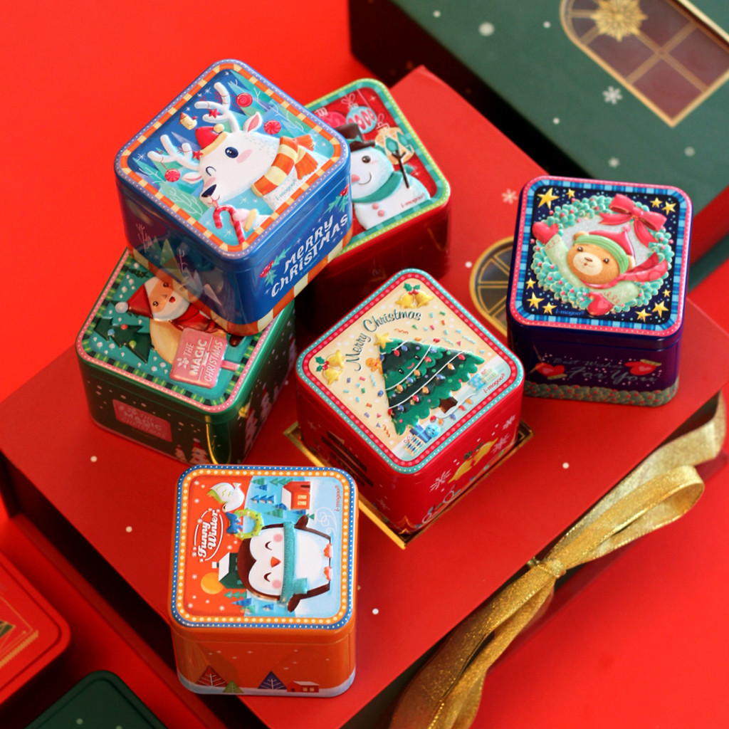 铁盒christmas candy box baking wrapping christmas gift box