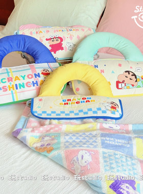 可爱蜡笔小新抱枕被子二合一办公室两用午睡枕头空调毯子车载靠枕