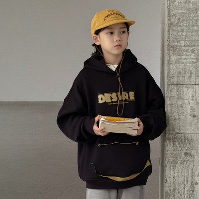 男童超好看加绒卫衣2025新款冬季