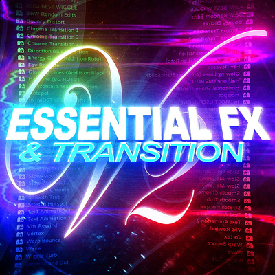 46个热门一键式音乐视频剪辑失真抖动抠像特效文字转场AE预设包