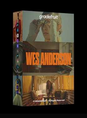 韦斯·安德森电影美学大胆高饱和色彩分级LUT+LR调色预设包