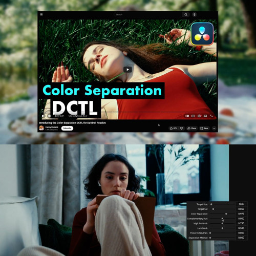 热门电影级色彩分离胶片模拟达芬奇DCTL调色插件摄影后期剪辑素材
