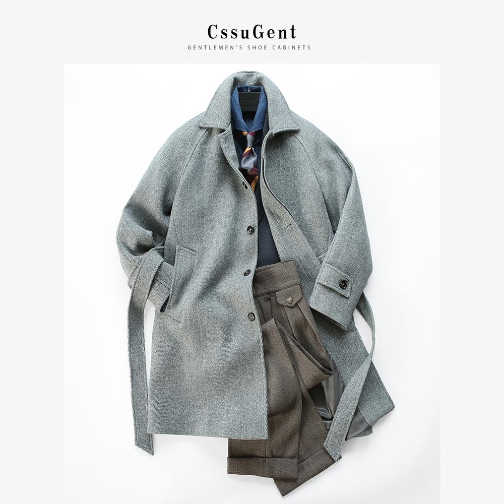 中长款极简风格羊毛呢大衣