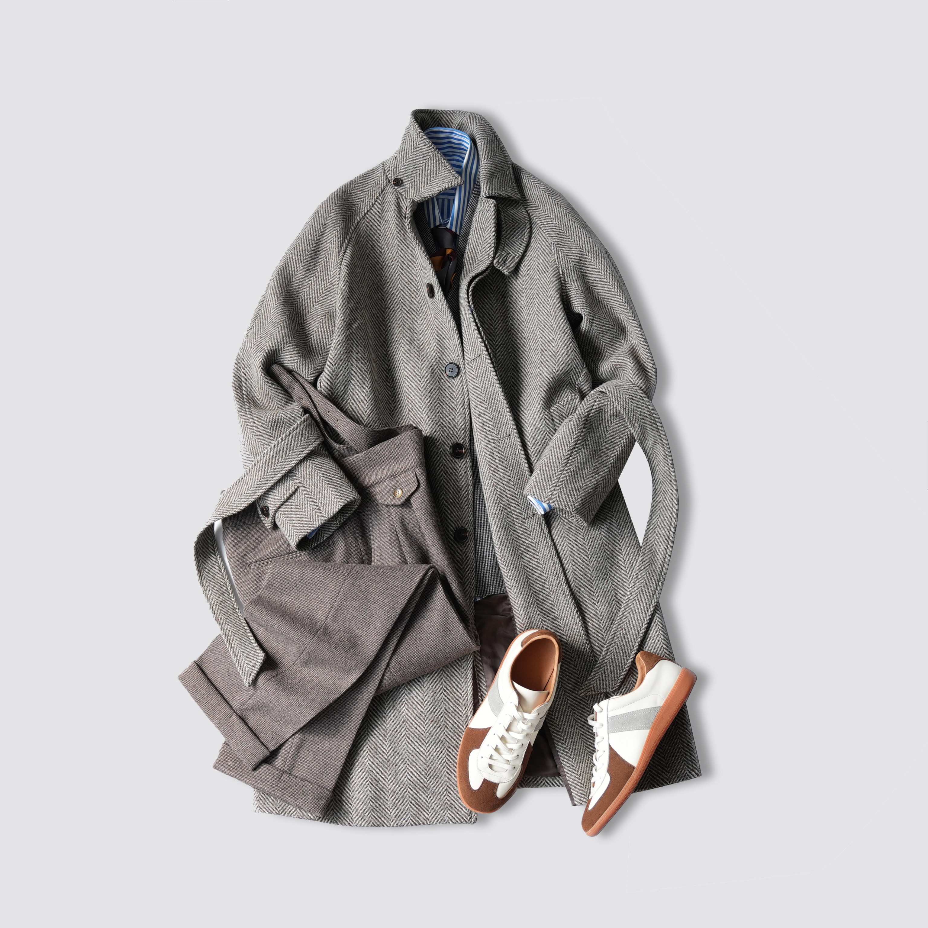 CssuGent羊毛混纺粗花人字纹巴尔马肯长款大衣男绅士复购老钱外套,男装,夹克,淘宝优惠券,粉丝福利购,淘宝优惠卷