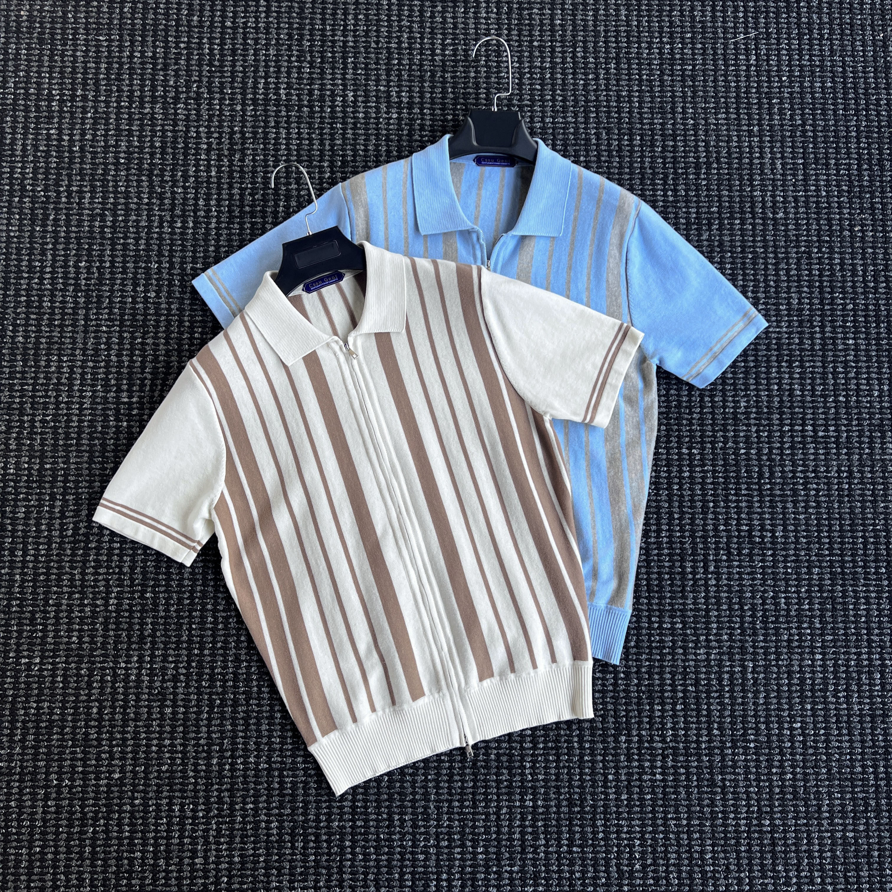 男商务休闲绅装针织polo衫潮