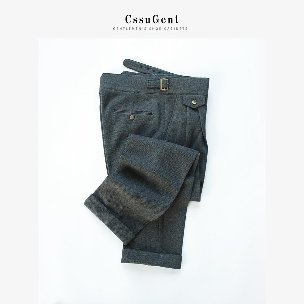 秋冬新款男士休闲裤羊毛西裤