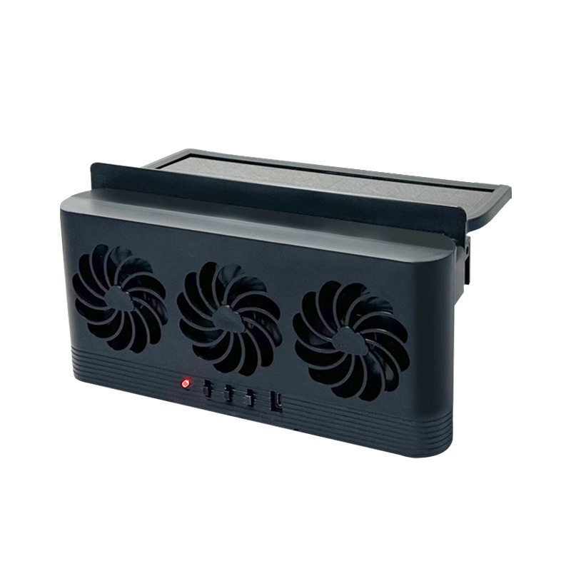 汽车排风扇创意太阳能车内散热器空气循环车用降温神器车载换气扇