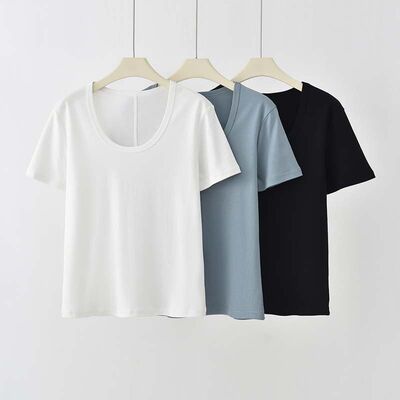 超细高支双面水柔棉领纯色ROW后