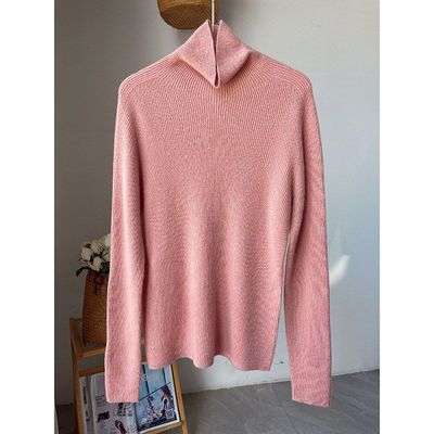 【100%Cashmere】意大利26支100.山羊绒高领打底衫女秋冬套头毛衣