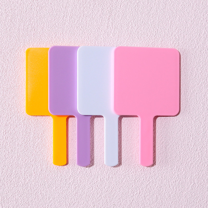 마카롱 컬러 휴대용 거울 사랑 광장 휴대용 학생 기숙사 작은 거울 크림 접착제 DIY 재료 INS 스타일