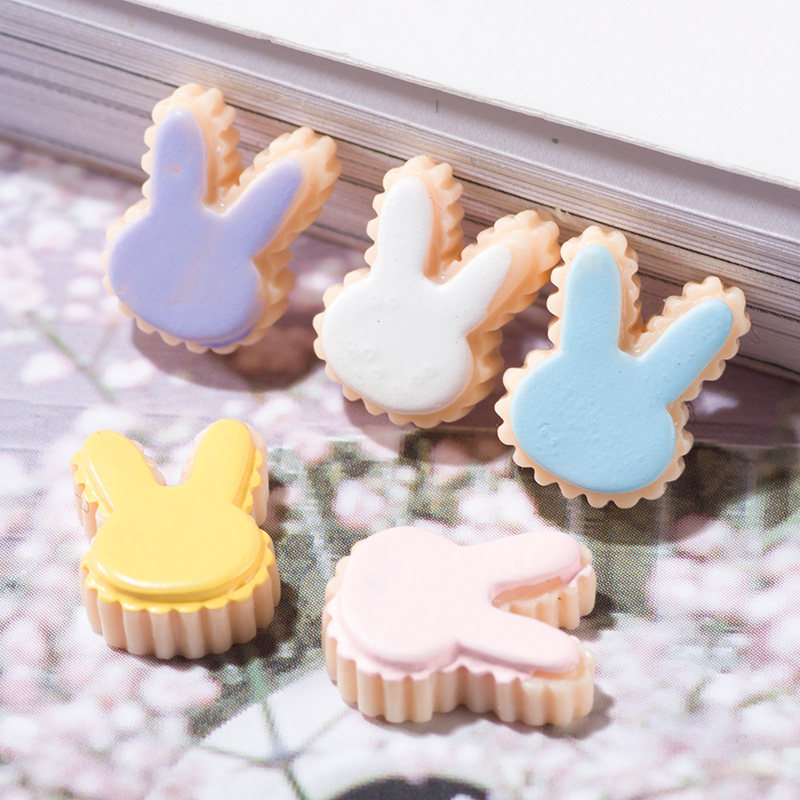卡通可爱小兔子兔头兔耳朵奶油胶手机壳diy材料手工装饰小配件