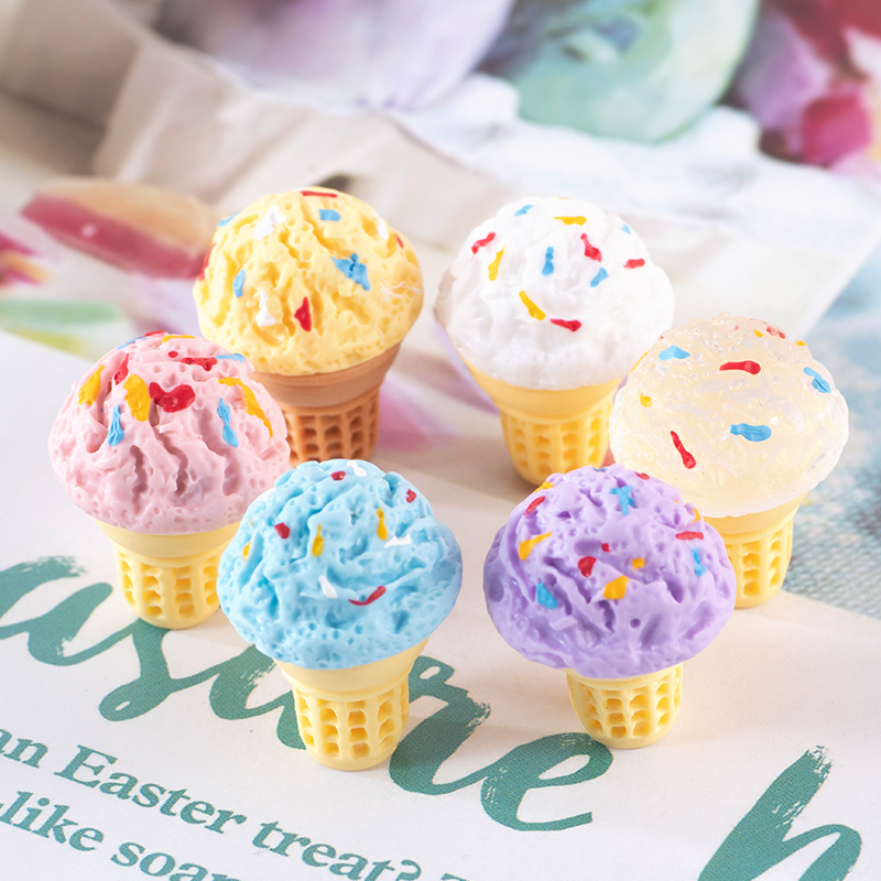 仿真食玩立体彩粒甜筒冰淇淋奶油胶手机壳diy材料手工制作装饰