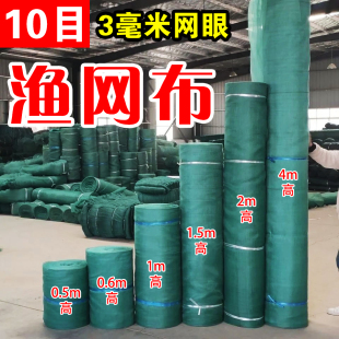 10目加密网眼渔网布养鱼网箱养殖青蛙小龙虾防逃网护坡网围网片