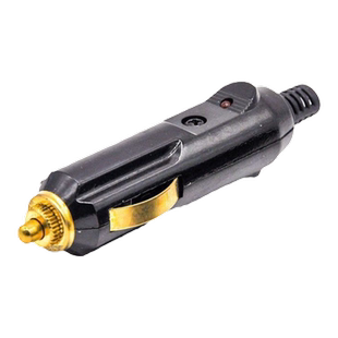 汽车载电木充气泵插头纯铜大功率带指示灯点烟器电源12V24v通用头