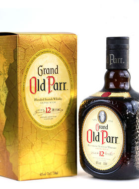洋酒 老伯威12年 尊享欧伯12年特醇威士忌Old Parr 原装750ml行货