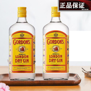 哥顿金酒 s进口洋酒干金杜松子酒琴酒鸡尾酒750ml Gordon