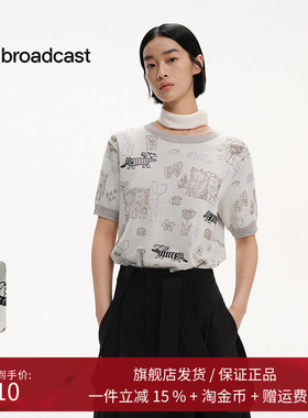 播商场同款Lisa Larson联名提花短袖针织上衣女25夏新BDS2SD2099