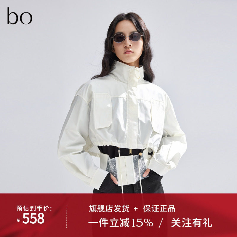 播黑标系列潮流机能风夹克上衣女2024春新款短外套BDR1WD2133