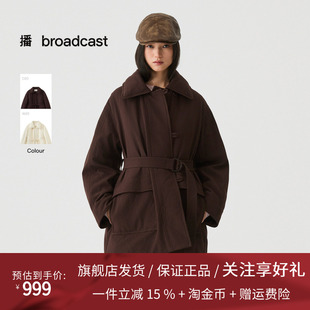 播通勤风衣式短款鸭绒羽绒服女冬季宽松户外外套DDS4RD5266