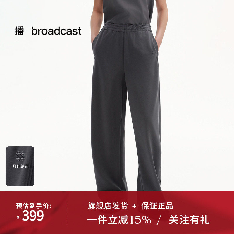 播商场同款美式轻薄宽松阔腿裤女25夏新款慵懒风休闲裤BDS2KD2112图片
