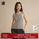 休闲百搭修身 播无袖 条纹背心女2024新款 条纹内搭上衣DDR2SD5577