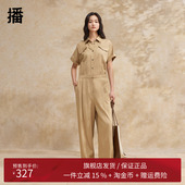 复古宽松连衣裤 播法式 DDR2JD5750 新款 时尚 休闲连体裤 女2024夏季