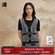叠穿撞色设计马夹开衫 播v领针织马甲女2024春季 新款 DDR2UD5445
