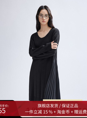 【新中式】播不规则连衣裙女商场同款拼接宽松a字裙子BDR1LD0419