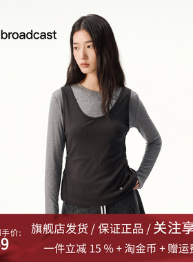 播黄色修身圆领T恤女25秋冬新款显瘦气质长袖上衣DDS4YD5294