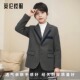 英伦学院中小学生藏青撞色格子礼仪服男女童休闲校园西装 校服西服