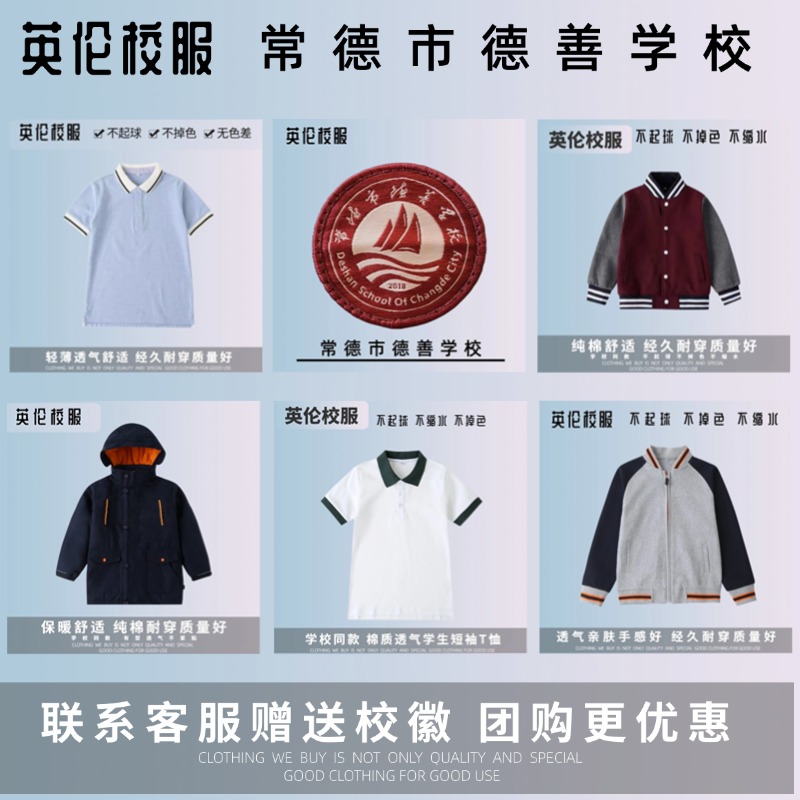 【校服校服】常德市德善学校 师雅田家湖小学 运动服夏季T恤长裤