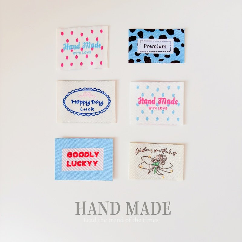 韩系布标彩色织唛刺绣标签圆点文字手工diy箱包围巾衣服辅料配件,居家布艺,布贴,淘宝优惠券,粉丝福利购,淘宝优惠卷