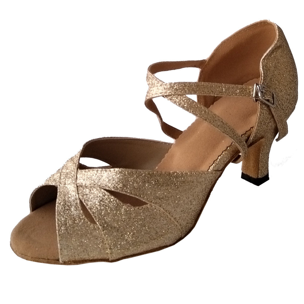 软底拉丁舞鞋 国标学生专业女 成人摩登交谊演出 室内软底 定制跟