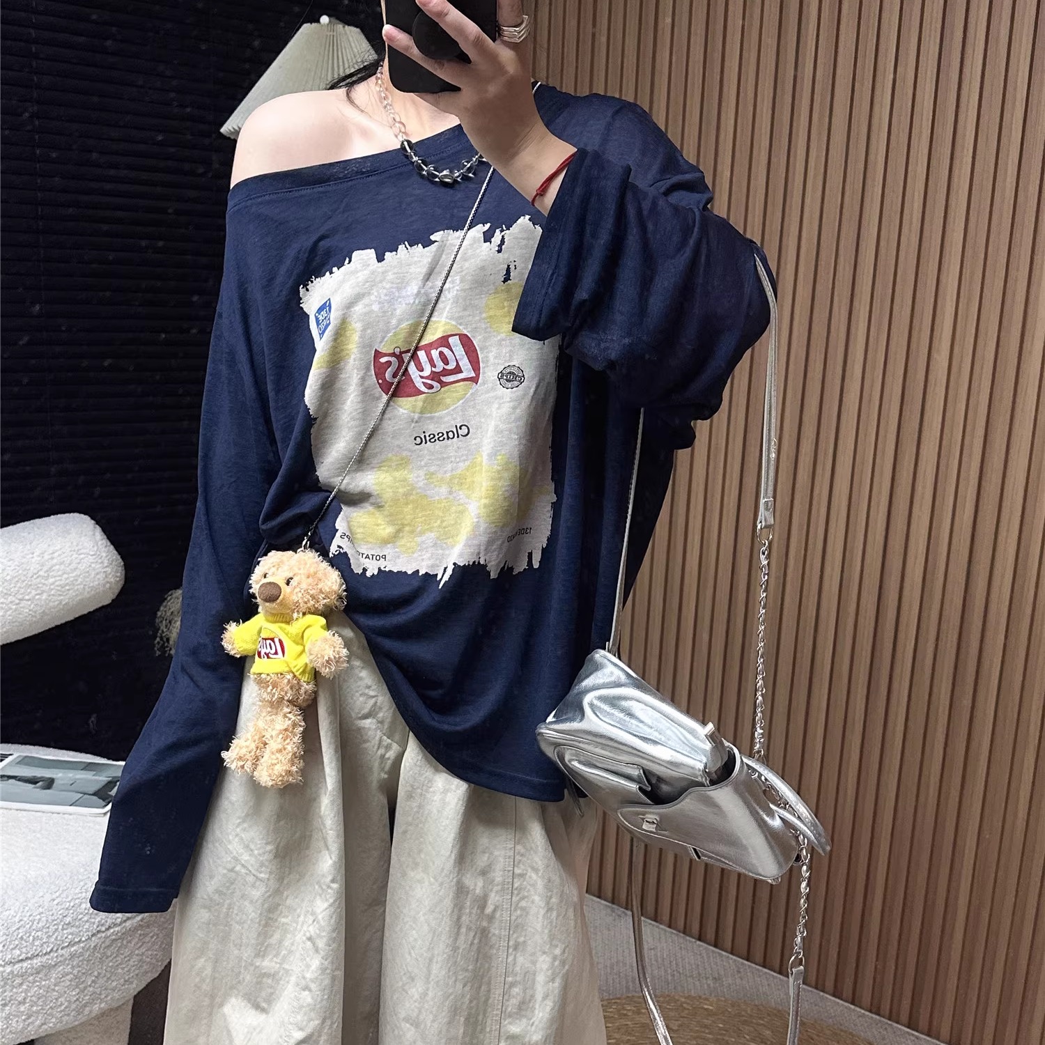 慵懒风套头防晒T恤空调衫女
