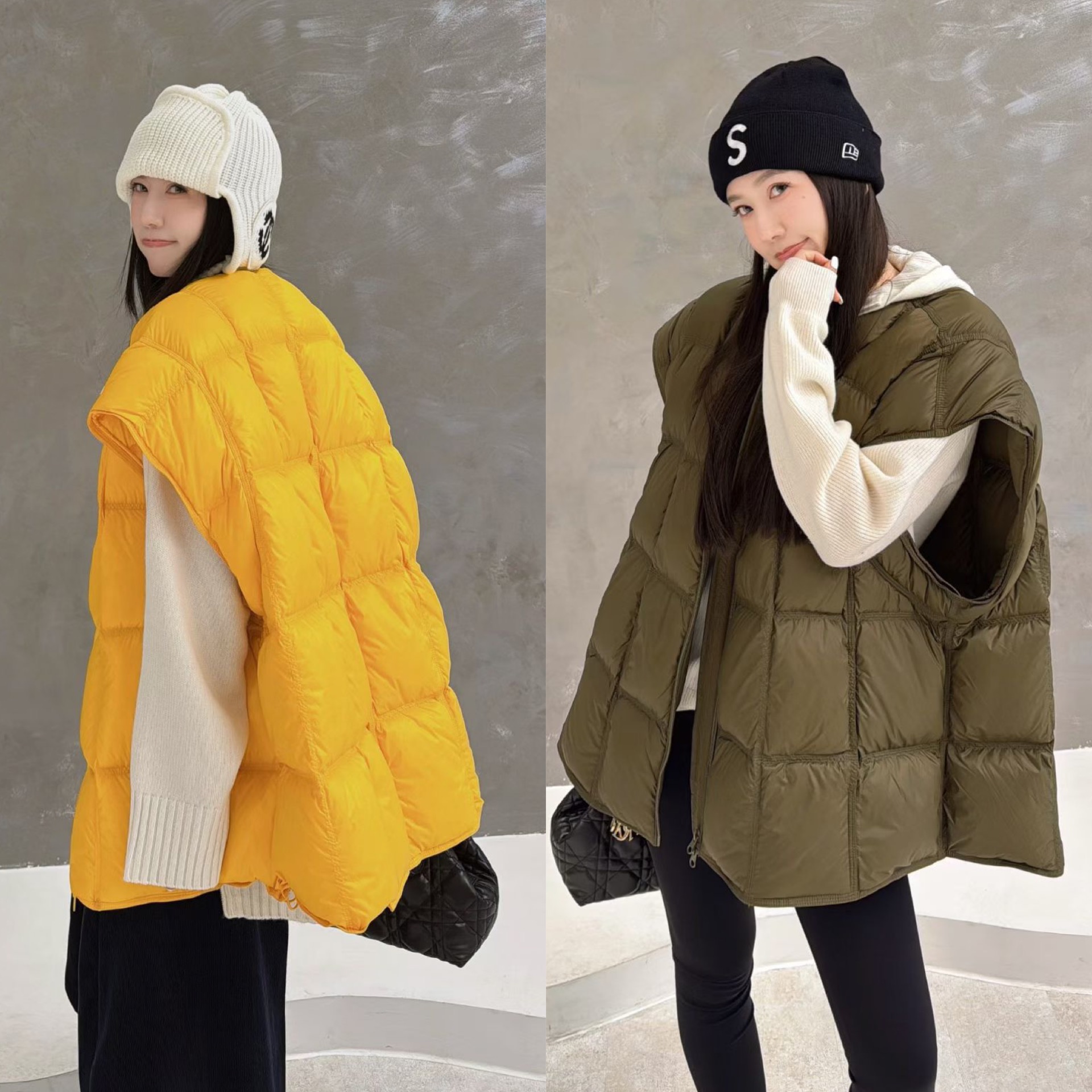 字版阔版羽绒服马甲坎肩