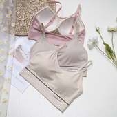 蚕丝里无扣美背天然乳胶固定一体小胸薄款 透气背心式 抹胸内衣文胸