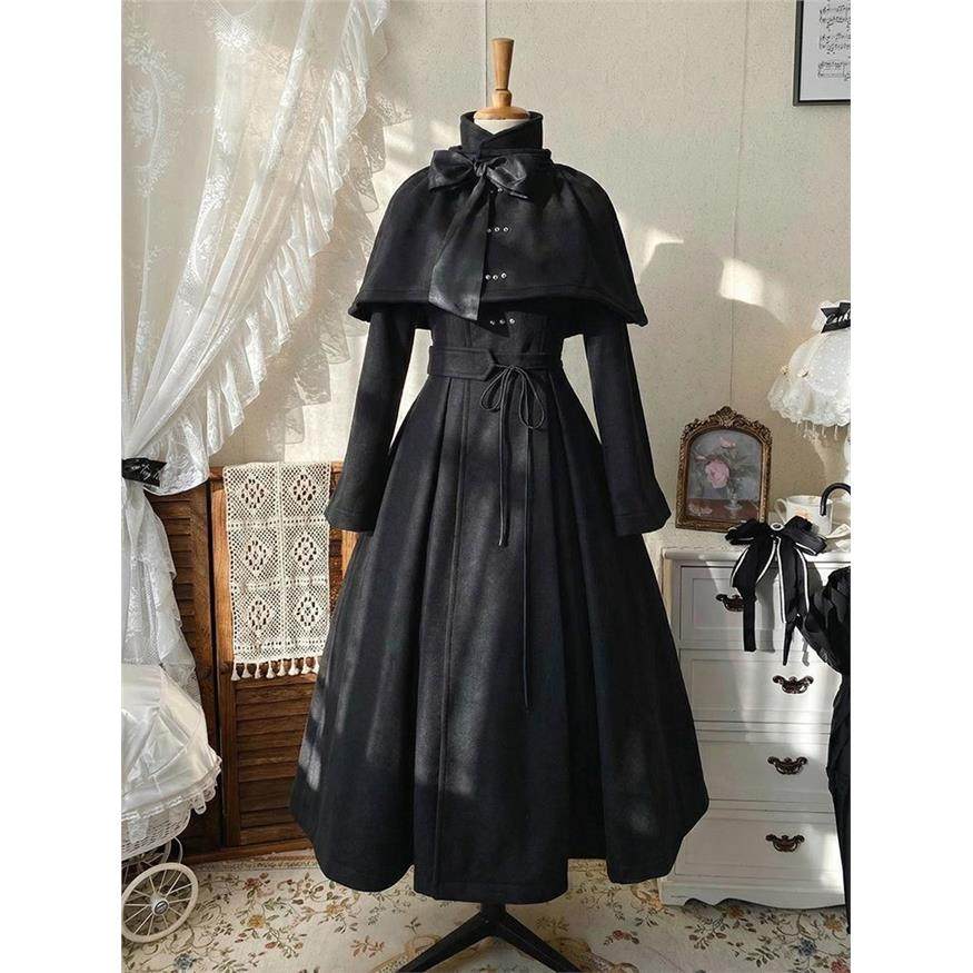 ABC哥特风斗篷+收腰大衣裙Lolita套装冬季复古优雅新款,女装/女士精品,时尚套装,淘宝优惠券,粉丝福利购,淘宝优惠卷