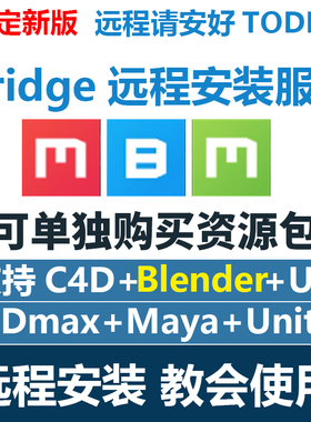 Quixel Bridge软件远程安装 bridge资源包 桥接C4D/3dmax/blender