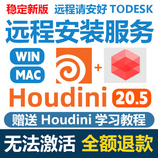 解锁远程安装 20.5redshift安装 服务激活永久使用 Houdini19.5 新版