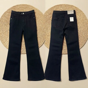 桐桐佳~2026春季新款九分弹力牛仔微喇裤修身显瘦大码鱼尾裤8617