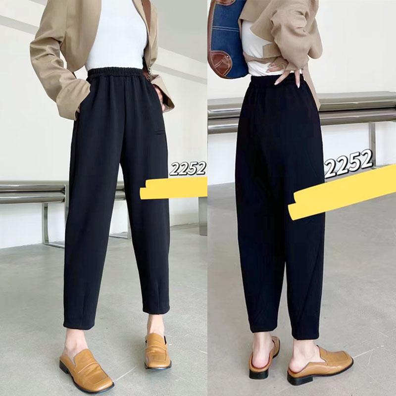 简谜宽松高腰老爹裤萝卜裤