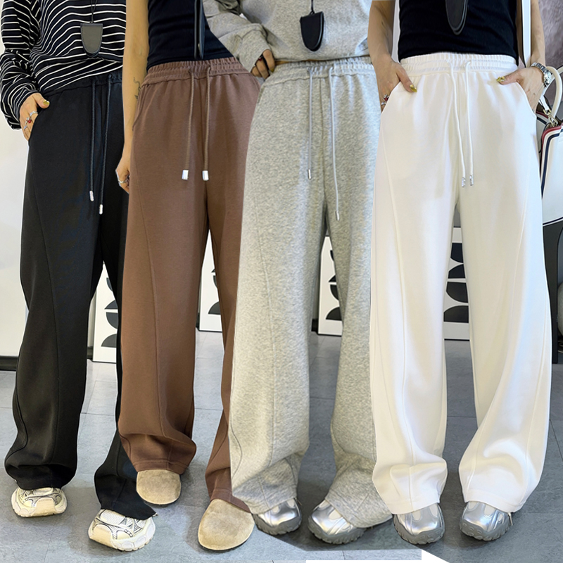 春季新款女式垂坠弯刀裤自由鱼