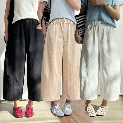 桐桐佳春季新款八分气球裤女