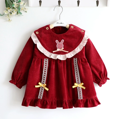 Вельветовый детский демисезонный водонепроницаемый съемный нагрудник для принцессы