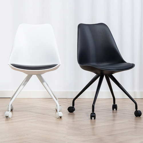 家用时尚书桌椅办公滑轮靠背学生美容椅子白色简约ins电脑椅懒人