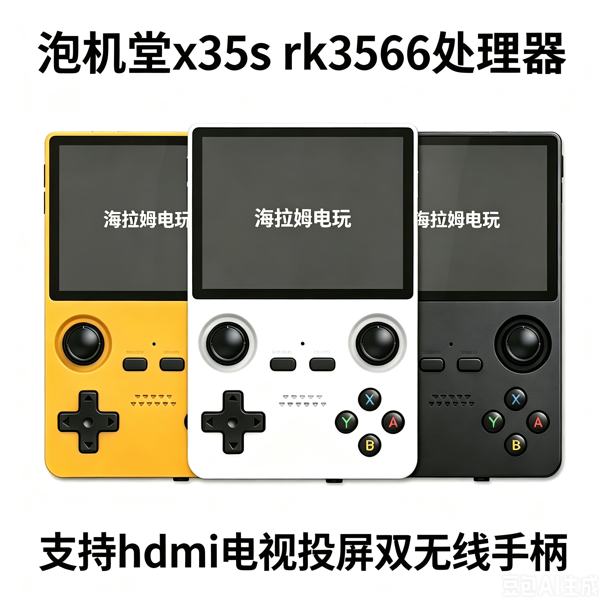 泡机堂x35s掌上游戏机 海拉姆电玩正品保证开源系统 复古便携