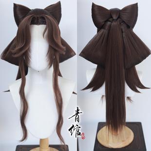 青绾 不知火舞花合斗 仿手勾棕色仿手勾COS假发套