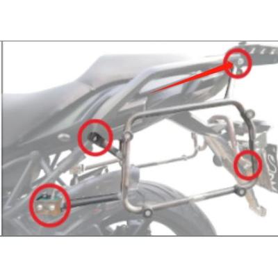 AYAY摩托车边箱适用川崎边架X300/Versys异兽650铝合金三箱支架